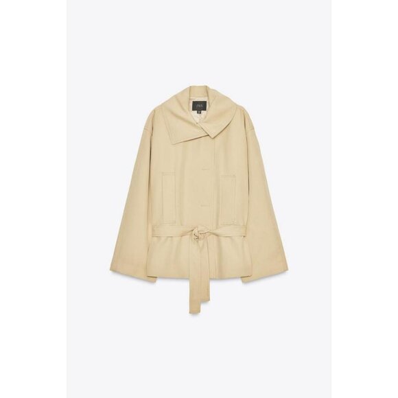 ZARA BELTED TRENCH COAT - Picture 1 of 10